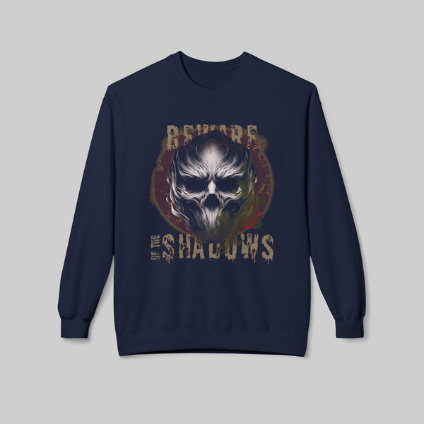 "Beware The Shadows" Gothic Skull Sweatshirt