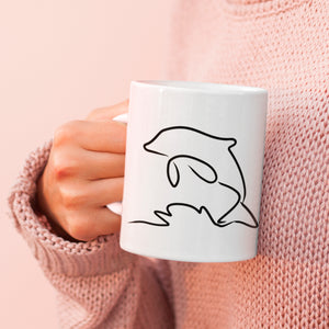 Abstract Line Animals Mug