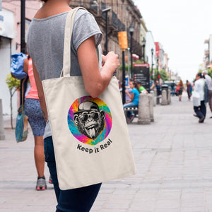 Chimpanzee Cool Boy Cotton Tote Bag