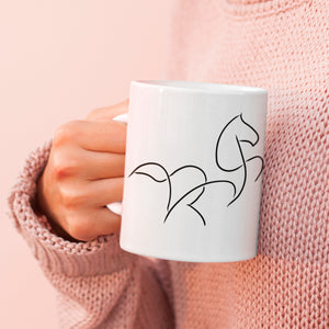 Abstract Line Animals Mug