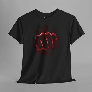 Fiery Fist Energy - Anime Style Graphic T-Shirt | Streetwear
