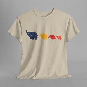 Minimalist Elephant Family - Graphic T-Shirt