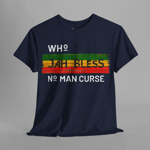 Who Jah Bless No Man Curse Strip Graphic T-Shirt