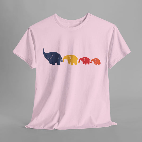 Minimalist Elephant Family T-Shirt