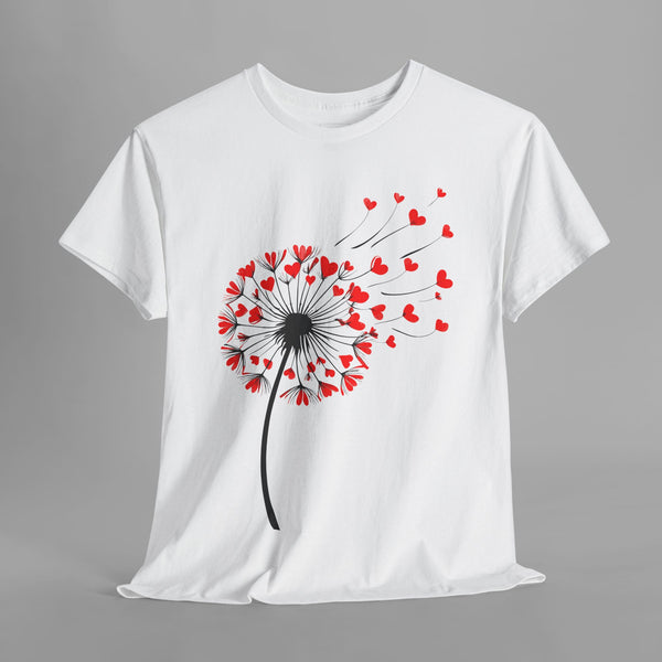 Heart Dandelion Love Art T-Shirt