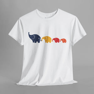 Minimalist Elephant Family - Graphic T-Shirt