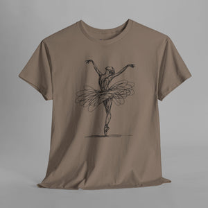 Ballet Dancer Line Art - Minimalist Sketch T-Shirt