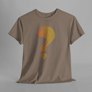 Abstract Question Mark Gradient Stripe - Graphic T-Shirt
