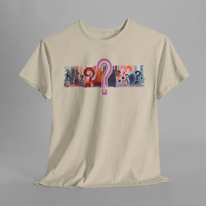"Why Me?" Abstract Question Mark Graphic T-Shirt