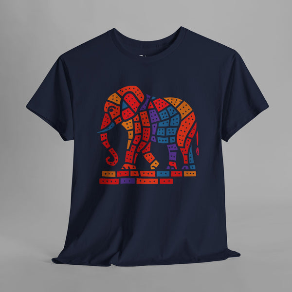 Colorful Mosaic Elephant T-Shirt