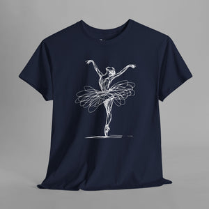 Ballet Dancer Line Art - Minimalist Sketch T-Shirt