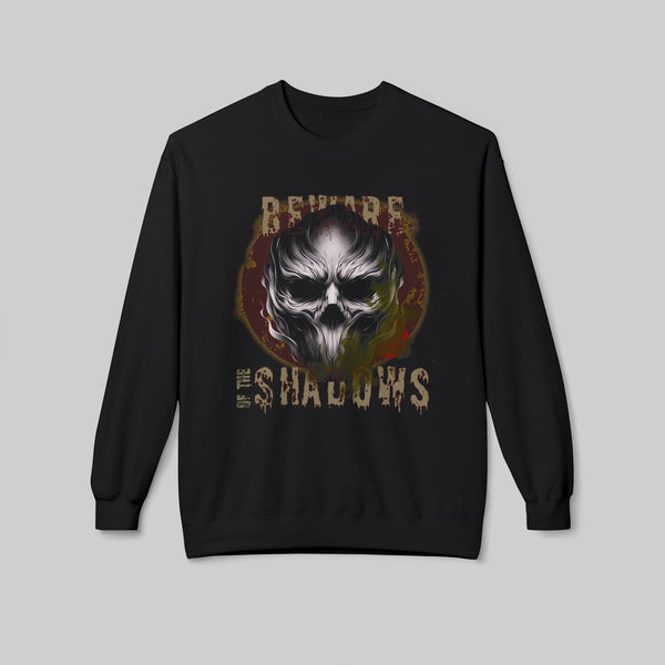 "Beware The Shadows" Gothic Skull Sweatshirt