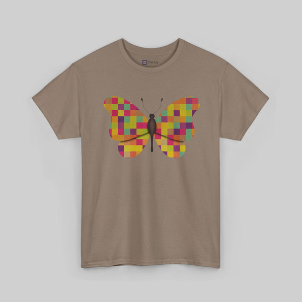 Colorful Patchwork Butterfly T-Shirt