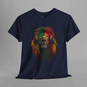 Reggae Lion with Headphones - Graphic T-Shirt