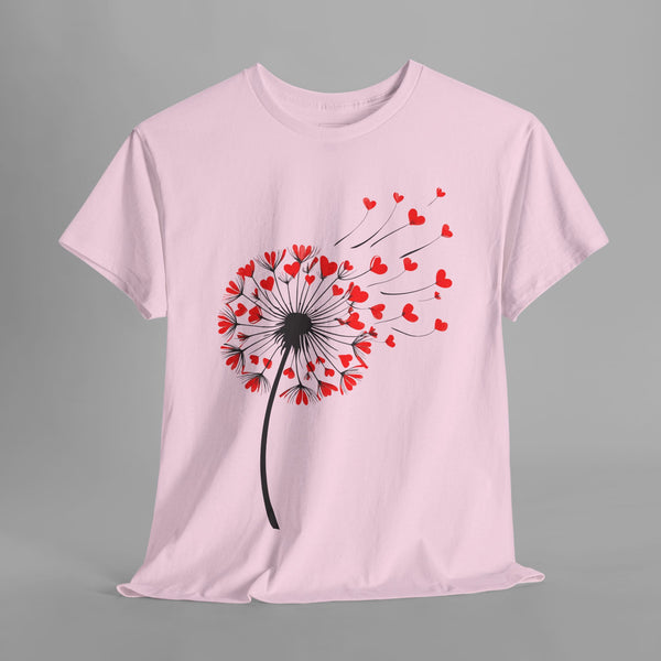 Heart Dandelion Love Art T-Shirt