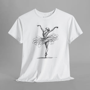 Ballet Dancer Line Art - Minimalist Sketch T-Shirt