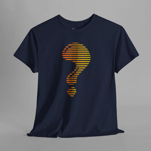 Abstract Question Mark Gradient Stripe - Graphic T-Shirt
