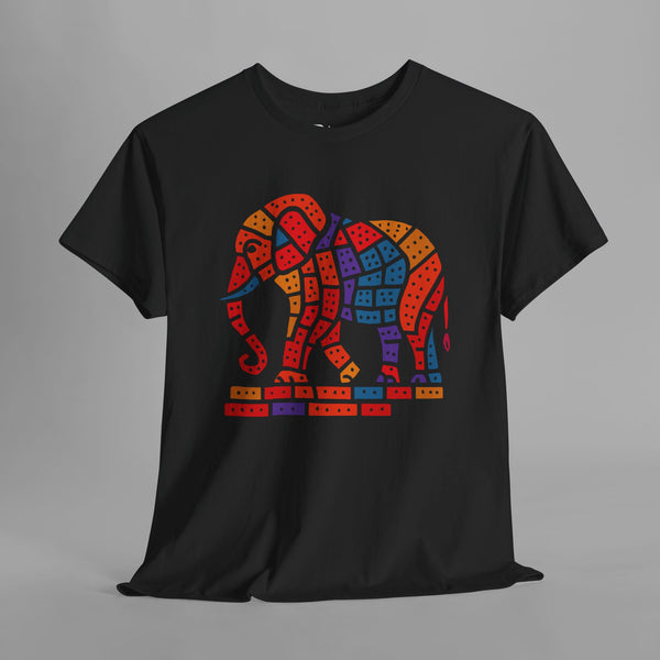Colorful Mosaic Elephant T-Shirt