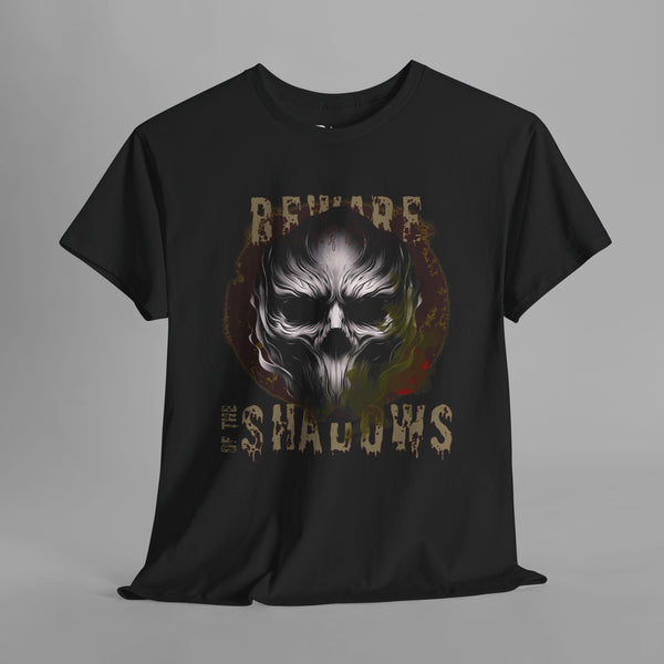 "Beware The Shadows" Gothic Skull T-Shirt