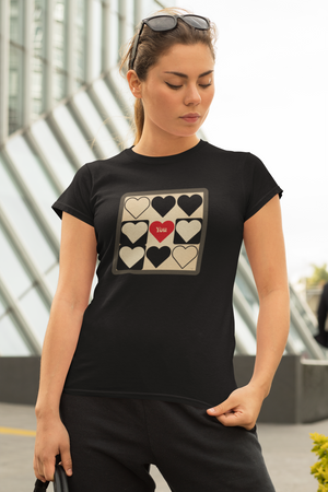 Heart Grid Graphic T-Shirt