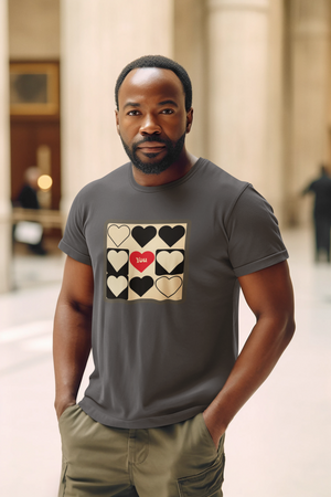 Heart Grid Graphic T-Shirt