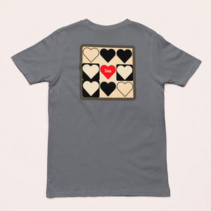 Heart Grid Graphic T-Shirt