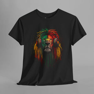 Reggae Lion with Headphones - Graphic T-Shirt