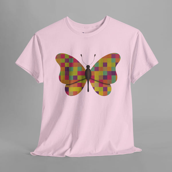 Colorful Patchwork Butterfly T-Shirt