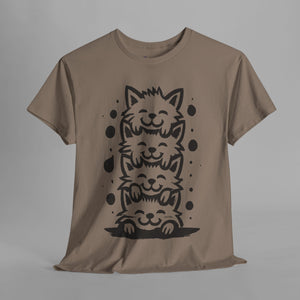 Stacked Cats - Abstract - Graphic T-Shirt