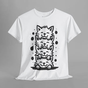 Stacked Cats - Abstract - Graphic T-Shirt