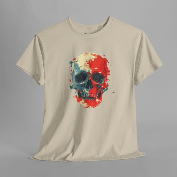 Paint Splash Skull Graphic T-Shirt