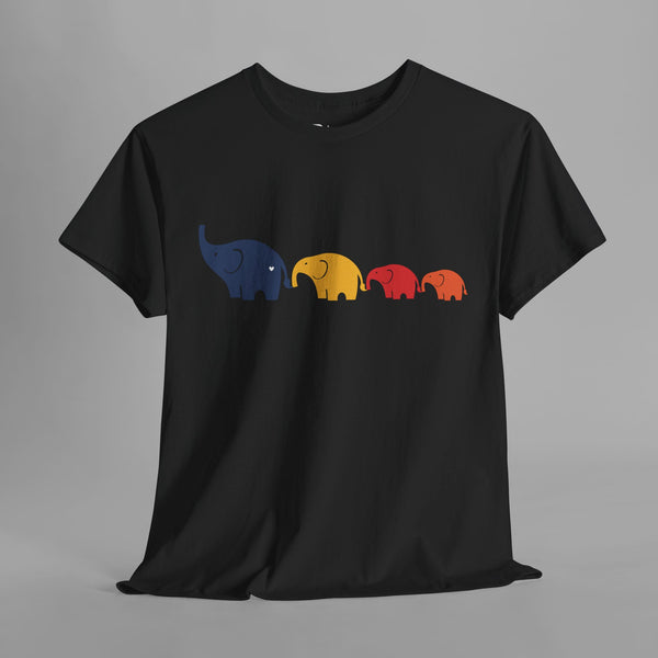 Minimalist Elephant Family T-Shirt