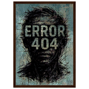 404 Not Found Dark Brown Wooden Frame