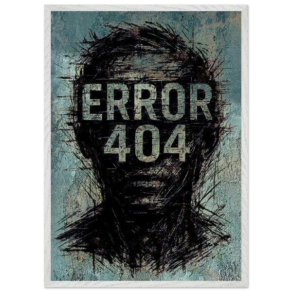 404 Not Found White Wooden Frame
