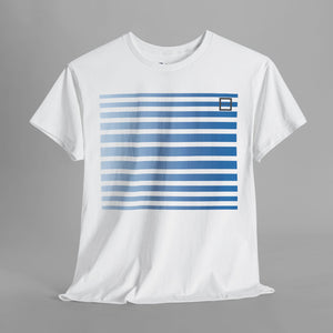 Boxy Blue Gradient - Retro 80s Style Graphic T-Shirt
