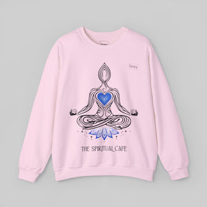 Meditation Silhouette - Blue Heart Chakra Yoga Hoodie - Sweatshirt