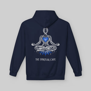Meditation Silhouette - Blue Heart Chakra Yoga Hoodie - Hoodie