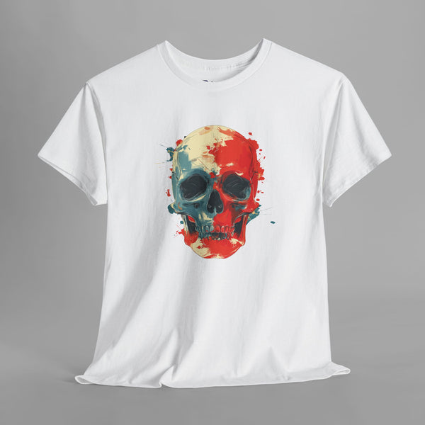 Paint Splash Skull Graphic T-Shirt