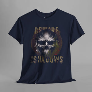 "Beware The Shadows" Gothic Skull Graphic T-Shirt