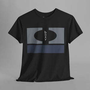 Boxy Geometric Logo - Modern Graphic T-Shirt