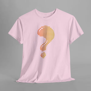 Abstract Question Mark Gradient Stripe - Graphic T-Shirt