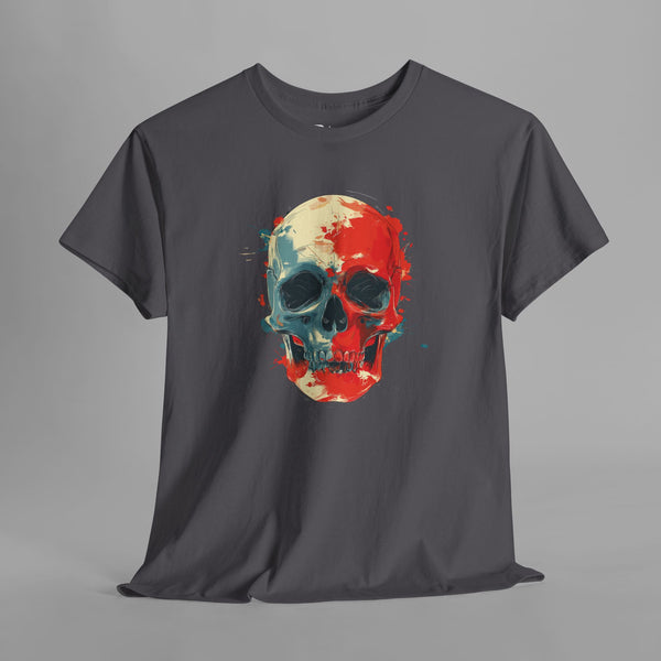 Paint Splash Skull Graphic T-Shirt