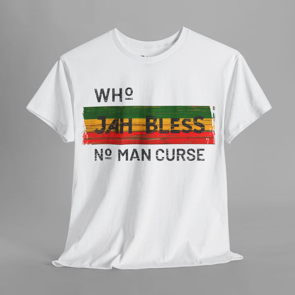 Who Jah Bless No Man Curse Strip T-Shirt