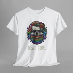 "Dead Cool" Rainbow Skull Art Graphic T-Shirt