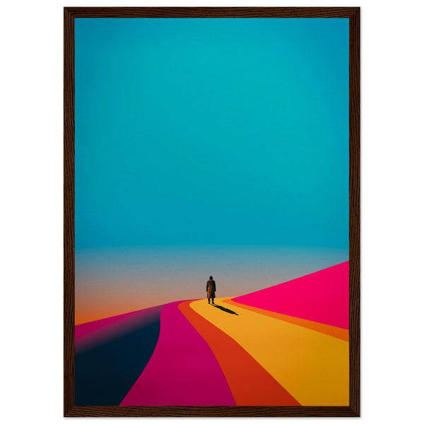 Rainbow Journey Brown Framed Poster