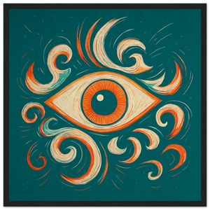 mystical eye black framed poster
