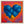 Blue Stone Heart Wall Art - canvas wood frame