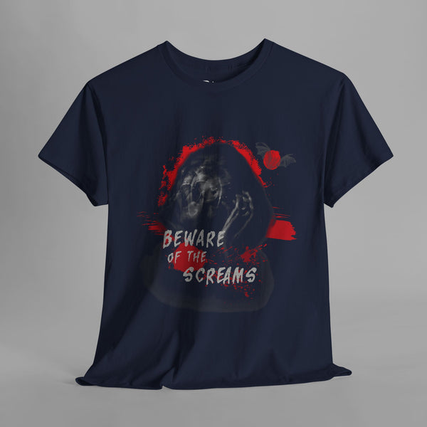 "Beware of the Screams" Horror Art T-Shirt