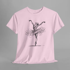 Ballet Dancer Line Art - Minimalist Sketch T-Shirt