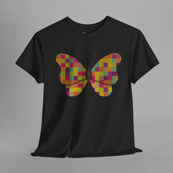 Colorful Patchwork Butterfly T-Shirt